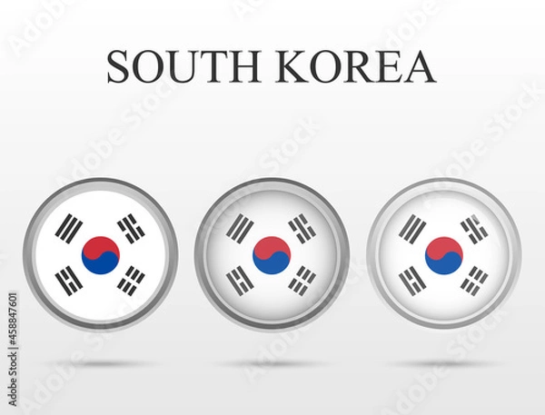 Fototapeta Flag of South Korea in the form of a circle