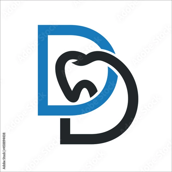 Obraz tooth or teeth with letter D