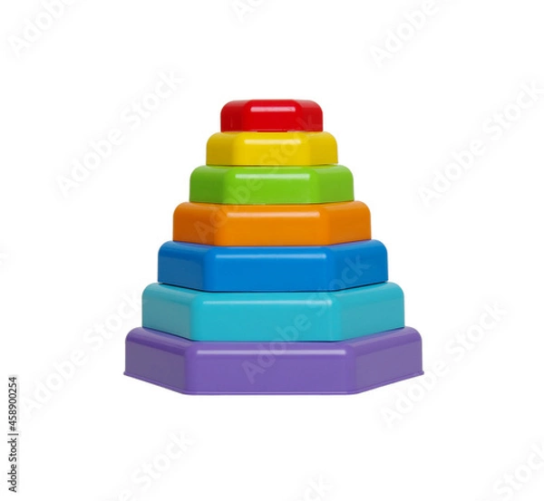 Fototapeta  Toy pyramid isolated on white