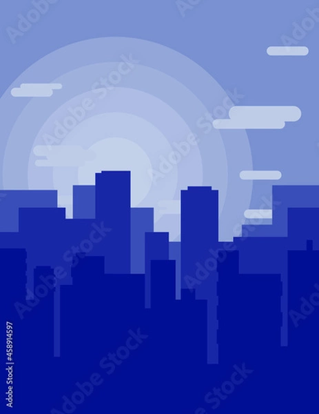 Obraz metropolis flat city design