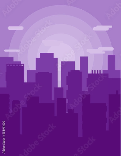 Obraz flat cityscape town building vector
