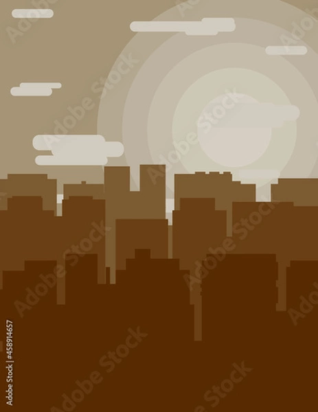 Obraz flat building city background