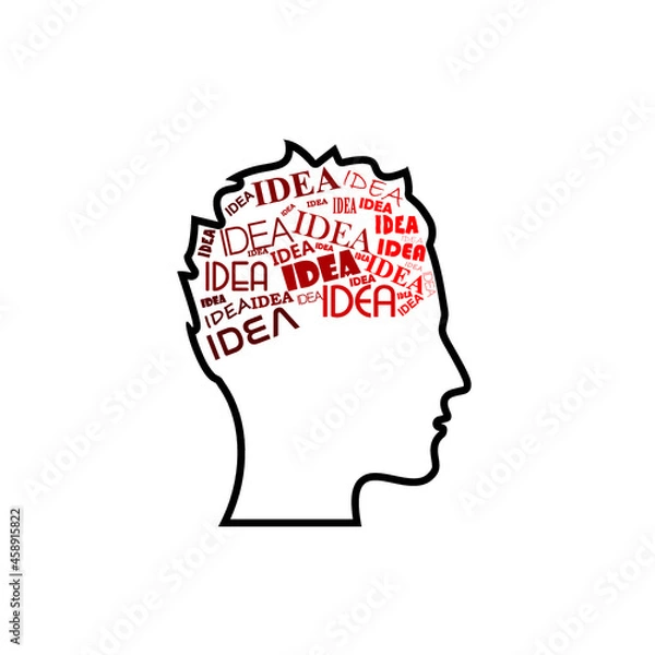 Fototapeta Brain idea concept isolated on white background