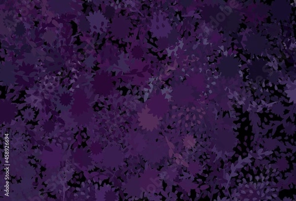 Obraz Dark Pink vector backdrop with memphis shapes.