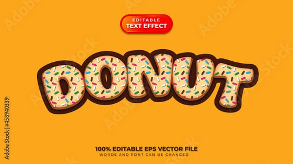 Obraz Donut 3D Editable Text Effect