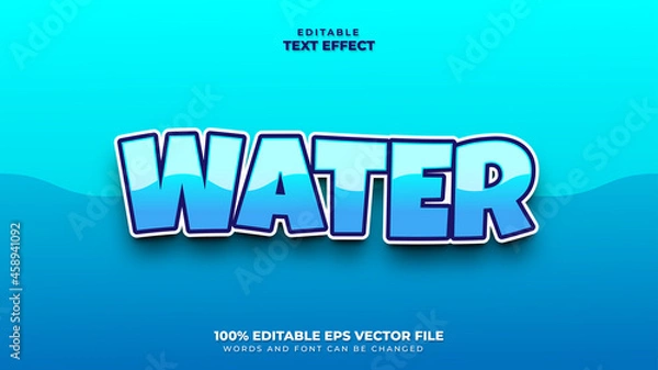 Fototapeta Water Editable Text Effect