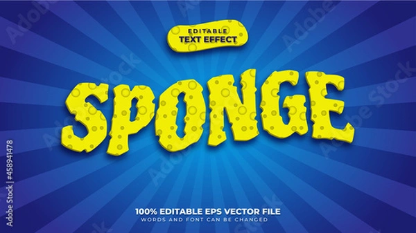 Fototapeta Sponge 3D Editable Text Effect