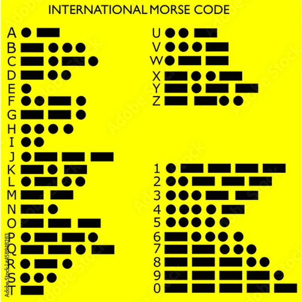 Fototapeta MORSE code is a code used to communicate by ships in the past