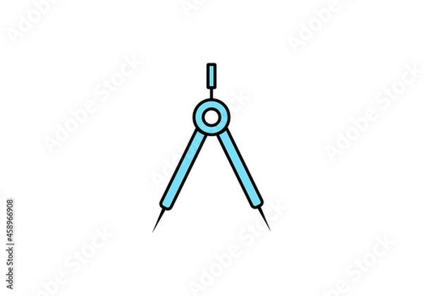 Fototapeta Line And Fill Geometry Compass Design In Vector