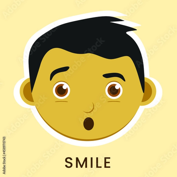 Obraz Smile Kid Man Character Face Image Vector