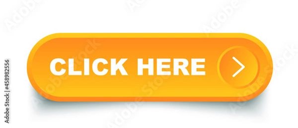 Fototapeta click here vector button. click here square 3d push button.