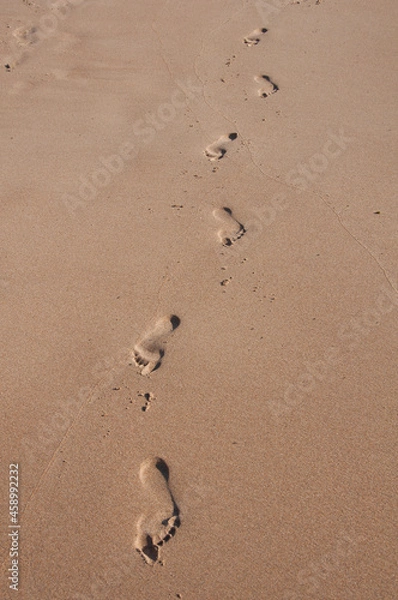 Obraz Footsteps in the beach sand