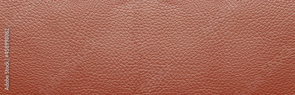 Fototapeta Brown leather background. Panorama.