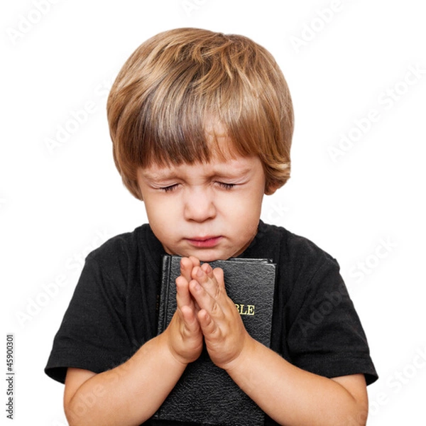 Obraz Little boy praying