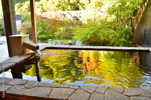 Obraz 石造りの庭園露天風呂