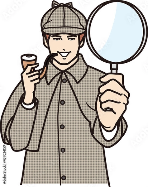 Obraz 虫眼鏡をかざす名探偵