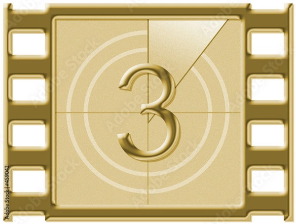 Fototapeta three - film countdown