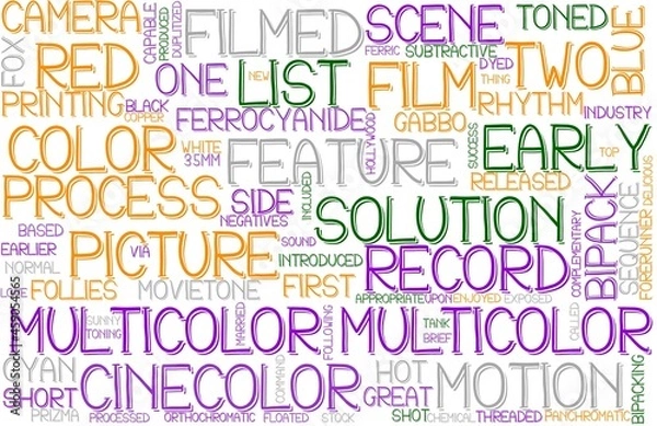 Obraz Multicolor Wordcloud Banner, Wallpaper, Background, Book Cover, Wordart