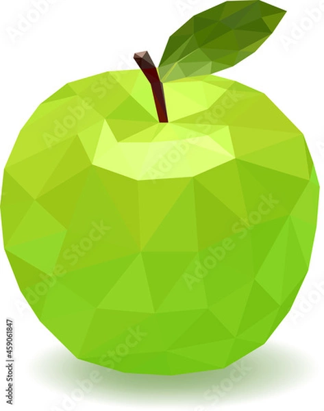Fototapeta ポリゴン青リンゴ