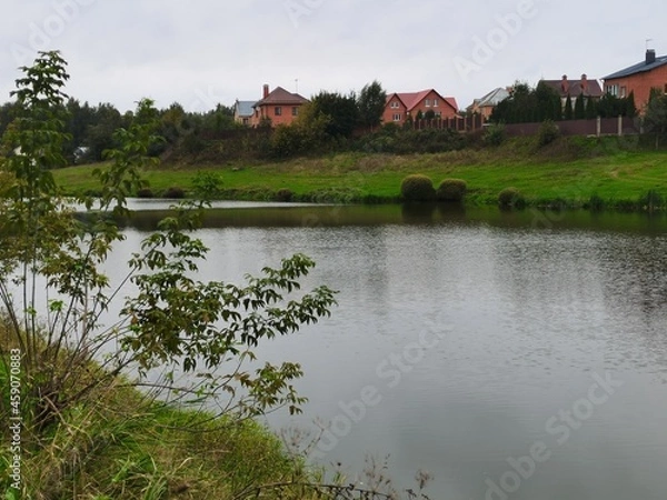Obraz landscape with lake and trees