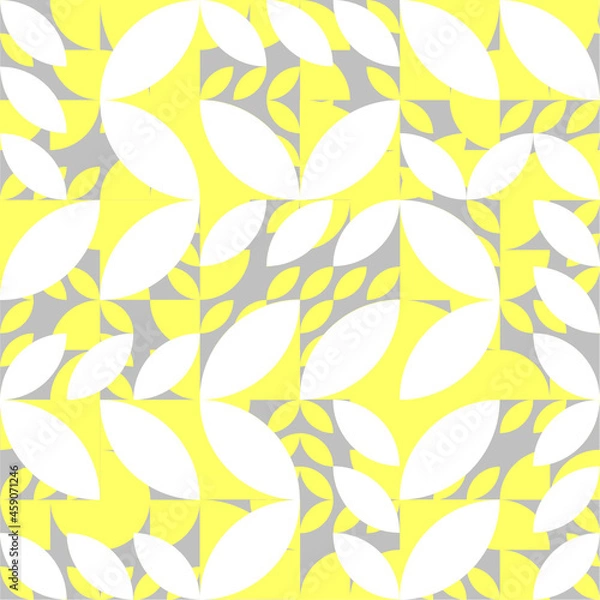 Obraz seamless abstract geometric pattern with leaves