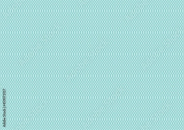 Fototapeta Vector graphic of cross geometrical pattern in blue color. Watermark banknote pattern. Texture for certificate, banknote, money design, currency, note, check, ticket, diplomas, gift voucher etc.
