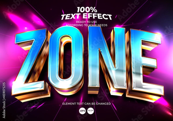 Obraz Zone Text Effect