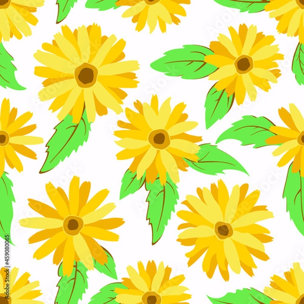 Obraz seamless pattern with sunflowers