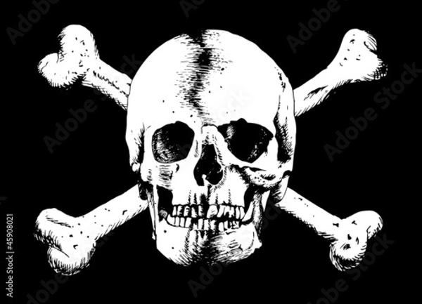 Obraz Totenschädel schwarz