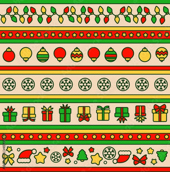 Obraz christmas seamless pattern