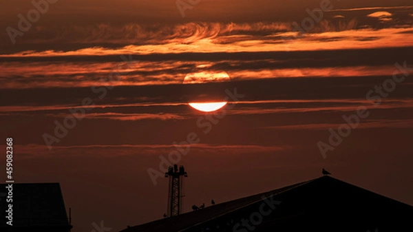 Obraz sunset in the city