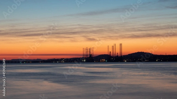 Obraz sunset over the river