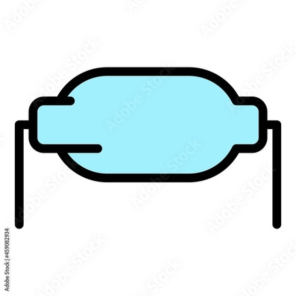 Fototapeta Fixed resistor icon. Outline fixed resistor vector icon color flat isolated