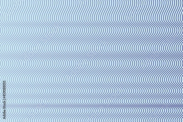 Fototapeta Vector graphic of blue color gradient background with waves. Banknotes check guilloche lines texture, secure waves patterns and passport paper. Watermark banknote pattern. Vector certificate texture.