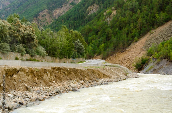 Obraz stormy mountain river