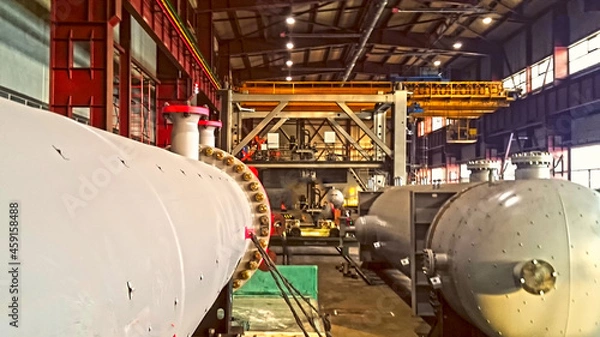 Obraz Oil and gas mechanical engineering — the branch of mechanical engineering making processing equipment, and also special complete technological lines and installations for the oil and gas industries