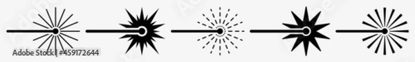Fototapeta Laser Beam Icon Laser Beams Set | Lasers Icon Beam Vector Illustration Logo | Laser-Beam Ray Icon Isolated Optical-Laser Beam Light Collection