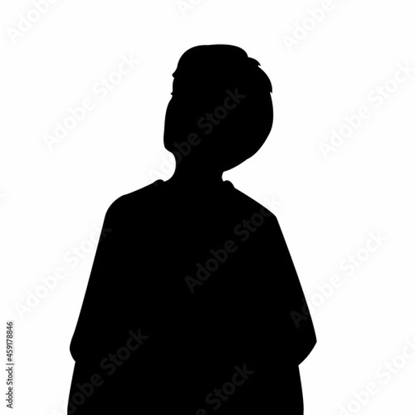 Obraz a boy head silhouette vector