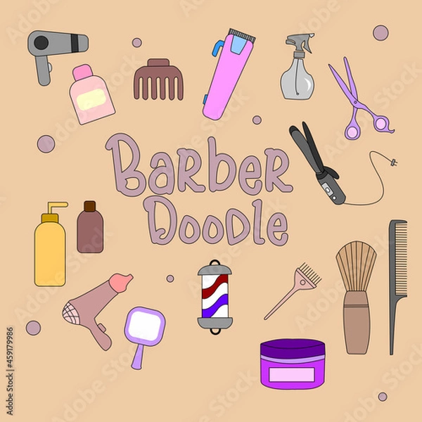 Obraz Barbershop Doodle