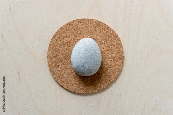 Fototapeta stone on cork and wood background