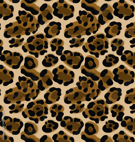 Fototapeta Leopard pattern design, vector background