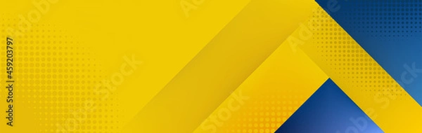 Fototapeta Modern yellow background with stripes. vector abstract background hipster futuristic graphic, texture design, bright poster, banner yellow and blue.