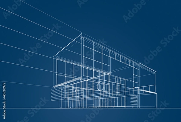 Fototapeta Architecture blueprint