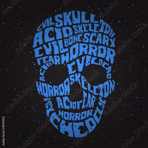 Obraz psychedelic skull