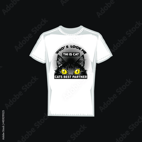 Obraz Minimal Cats T-Shirt Design Vector