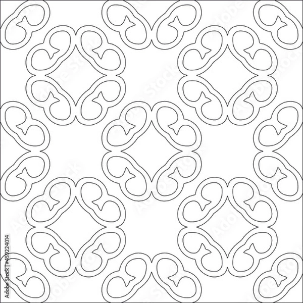 Obraz floral pattern background.Repeating geometric pattern from striped elements. Black pattern. 
