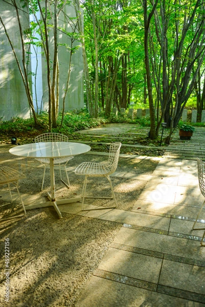 Obraz ゆっくりとできる自然の中のテラス席