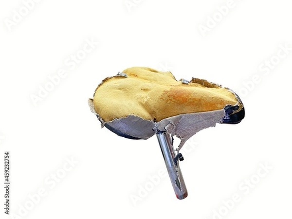 Obraz old bicycle seat on a white background