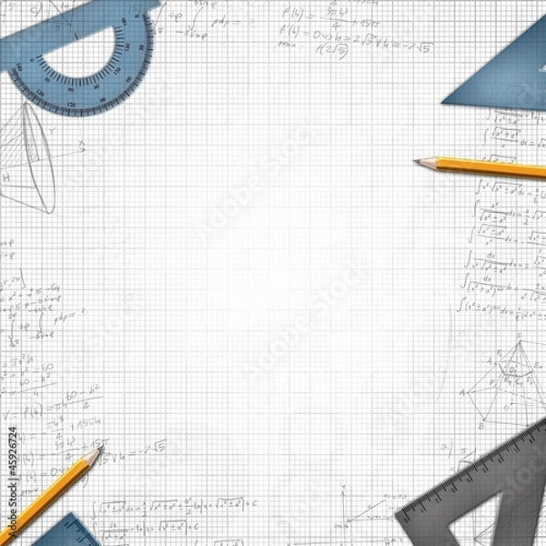 Obraz mathematic school background illustration