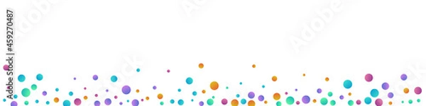 Obraz Color Polka Effect Vector Panoramic Background.